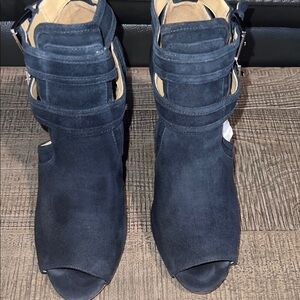 Michael Kors Navy Heeled Booties
